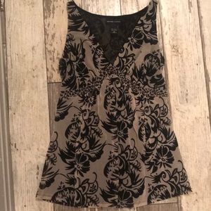 Black and white blouse